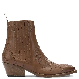 Leather cowboy boots