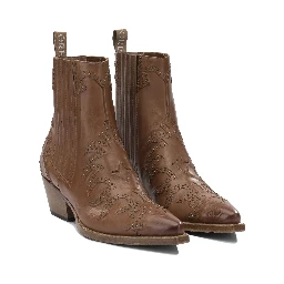 Leather cowboy boots