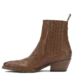 Leather cowboy boots
