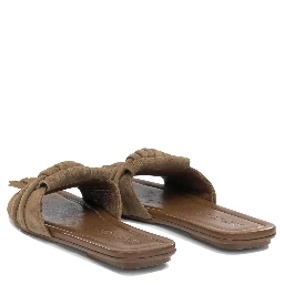 Slide in pelle scamosciata