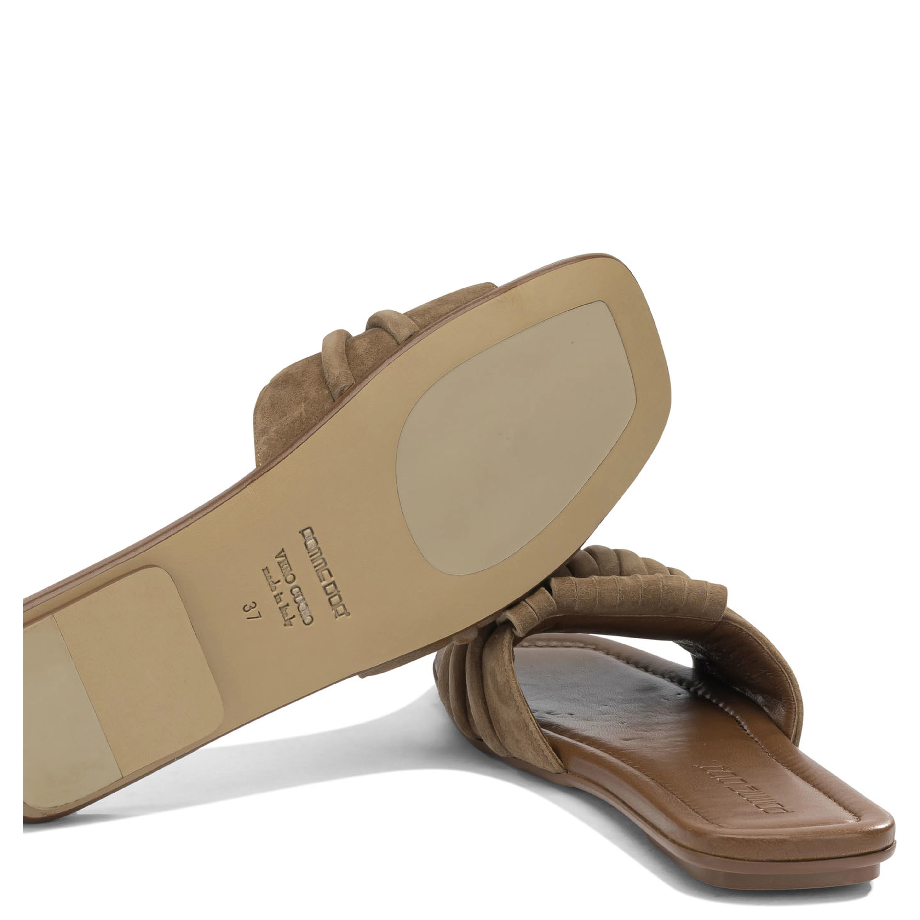 Slide in pelle scamosciata