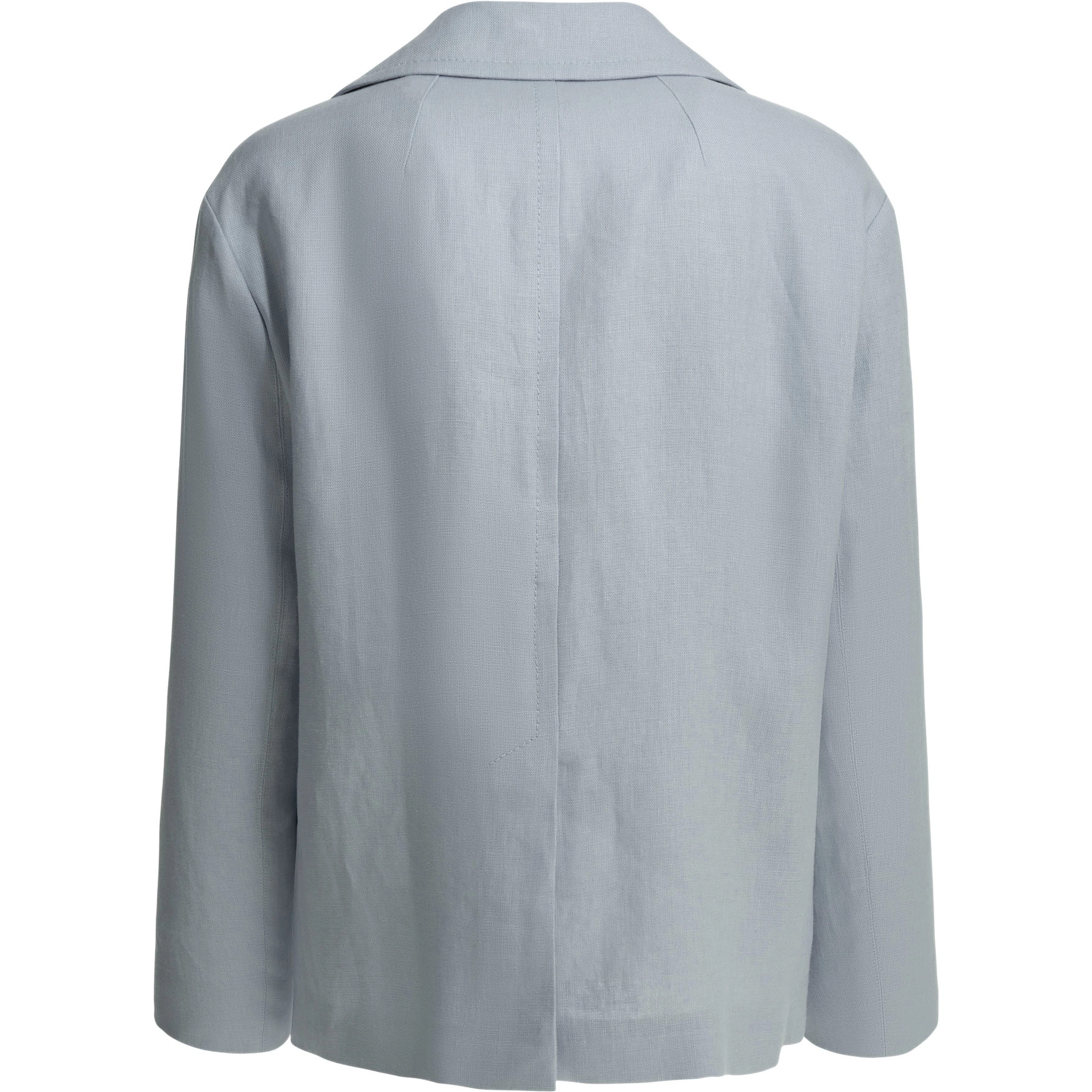 Linen double-breasted blazer