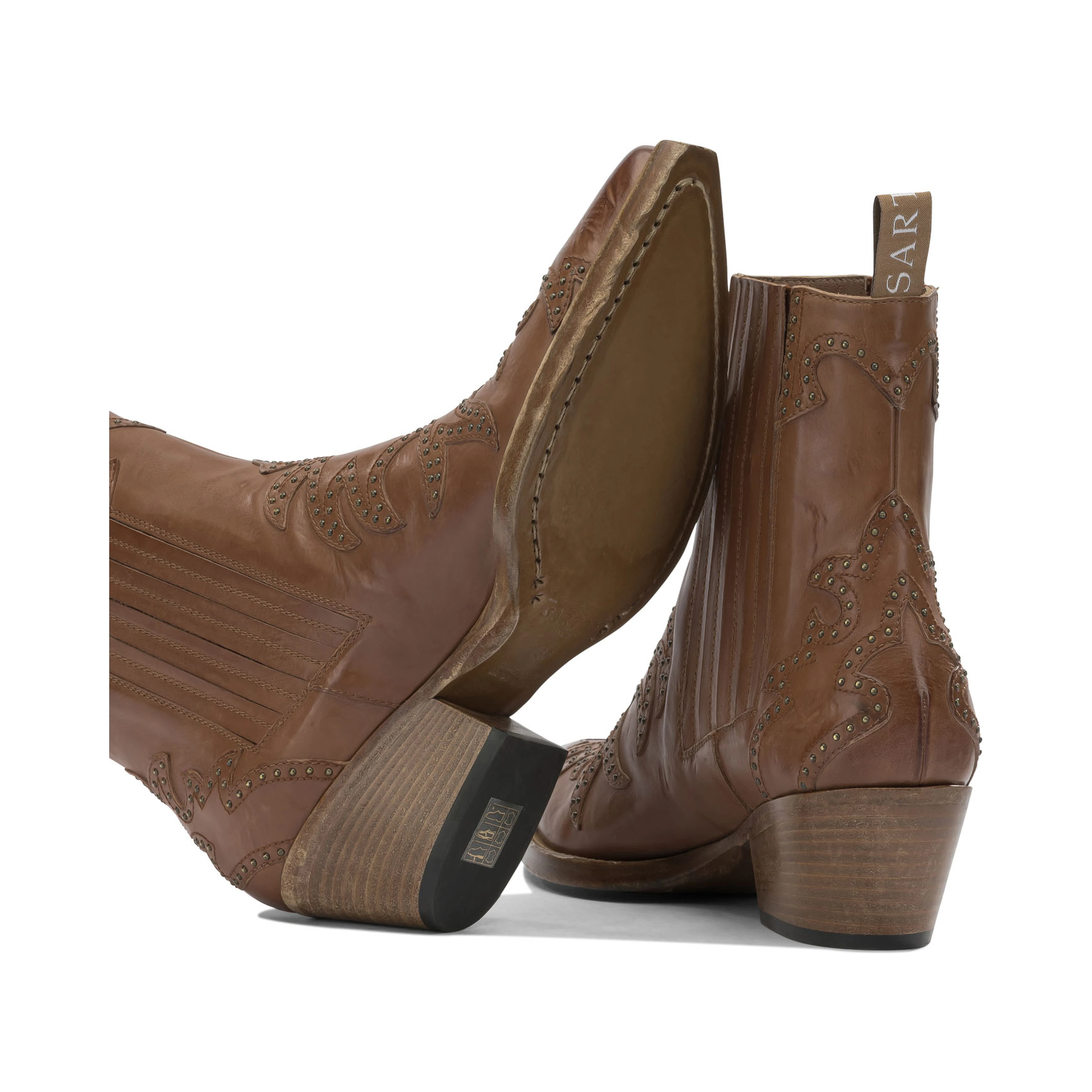 Leather cowboy boots
