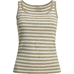 Striped fitted tank top