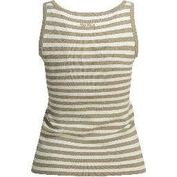 Striped fitted tank top