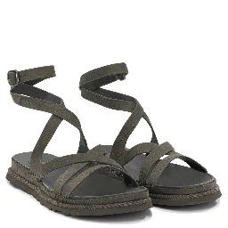 "GoldenGaze" Low sandals