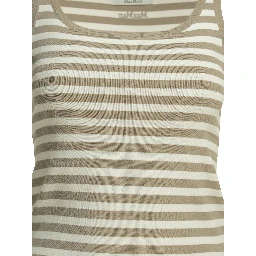 Striped fitted tank top
