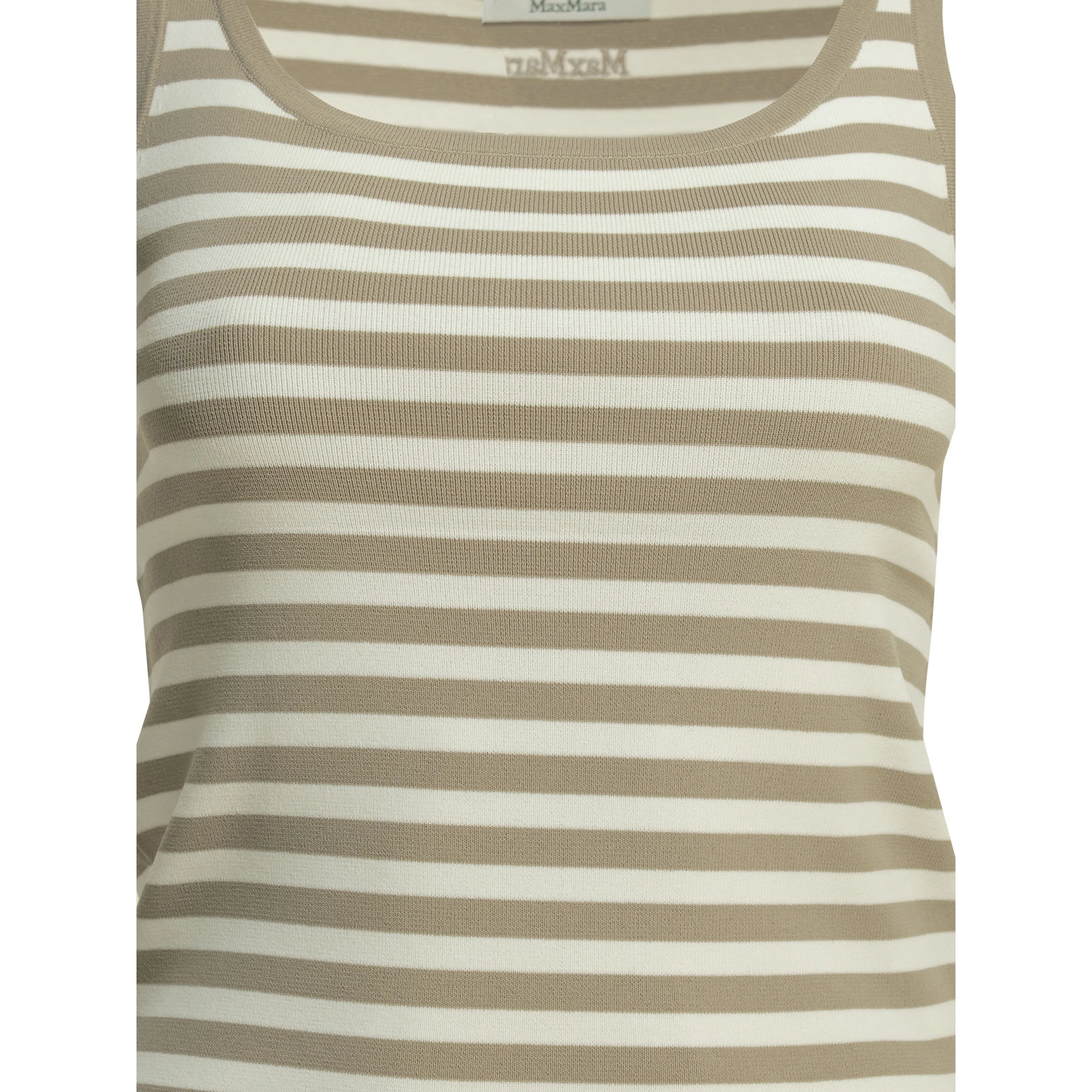 Striped fitted tank top
