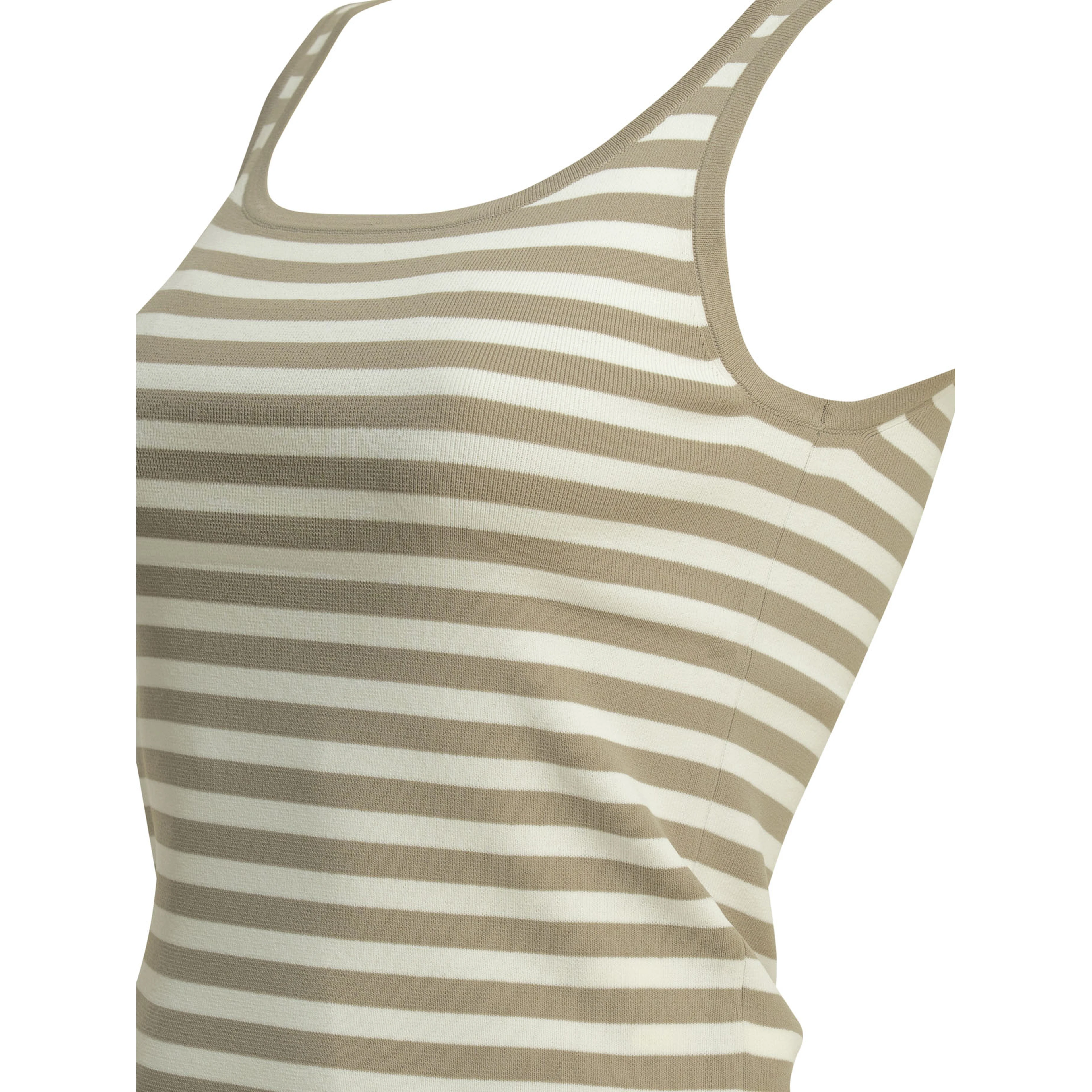 Striped fitted tank top
