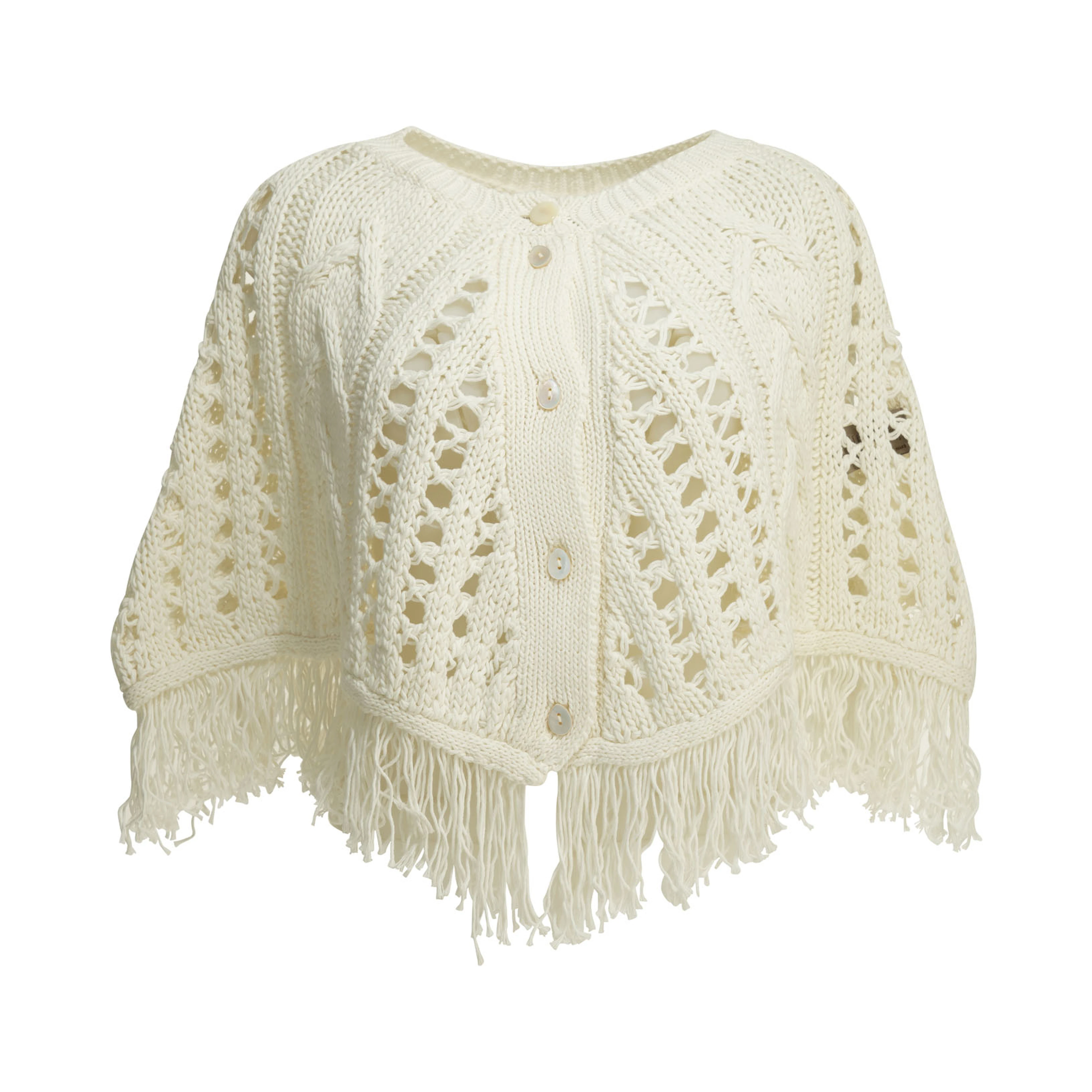 Perforated cotton cape