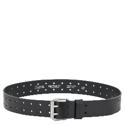 "Double Script" Leather Belt