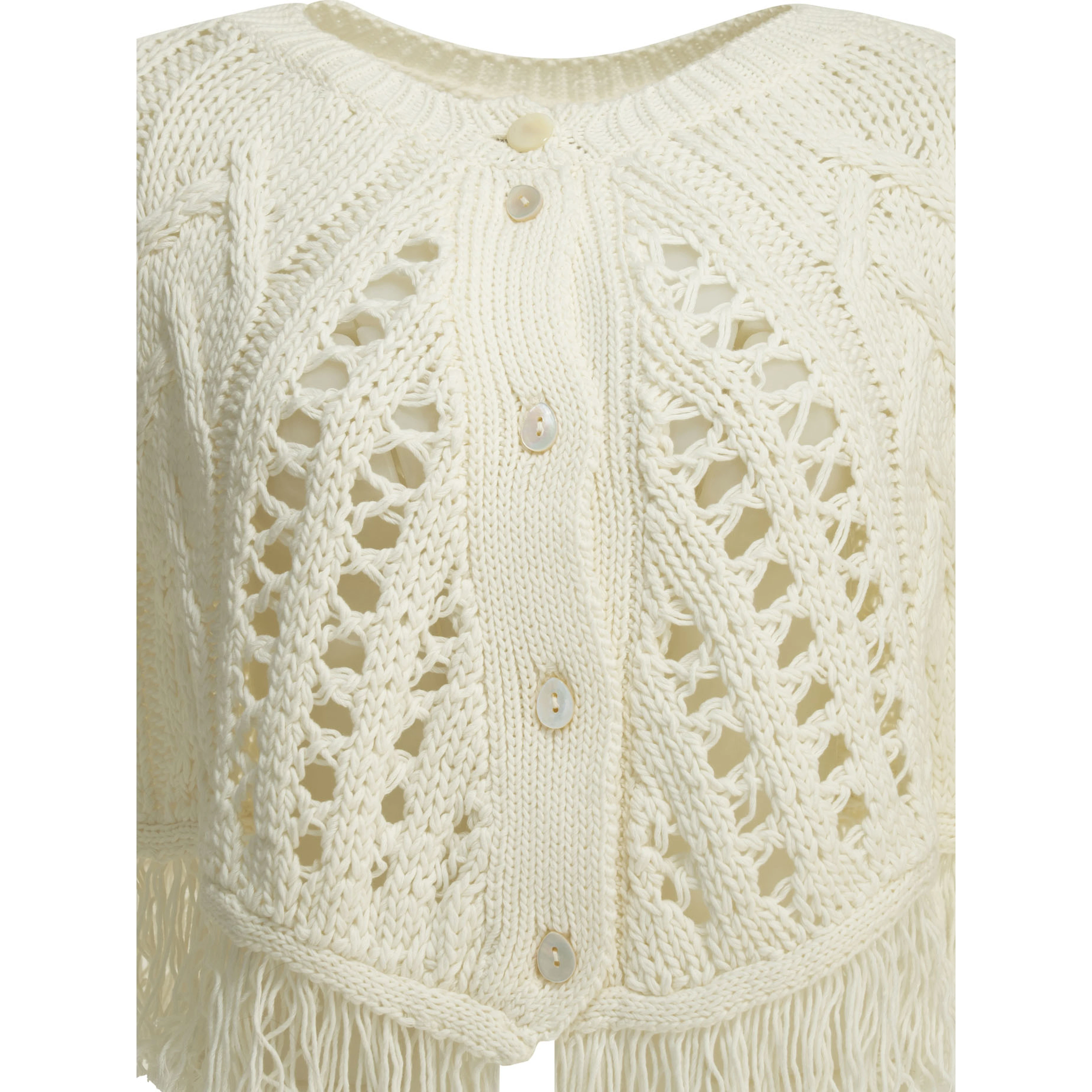 Perforated cotton cape