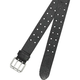 "Double Script" Leather Belt