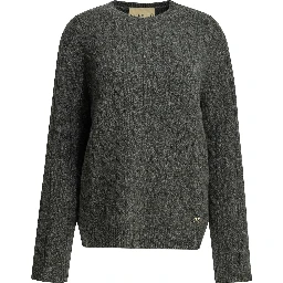Virgin wool crewneck sweater