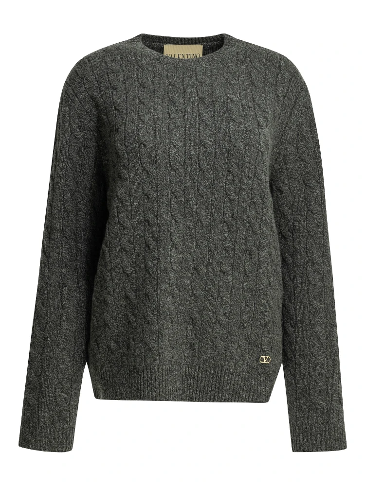 Virgin wool crewneck sweater
