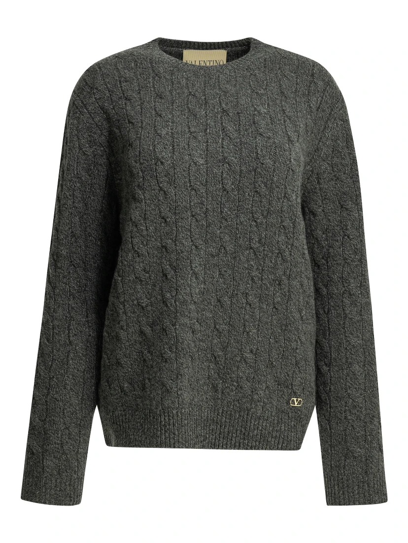Virgin wool crewneck sweater