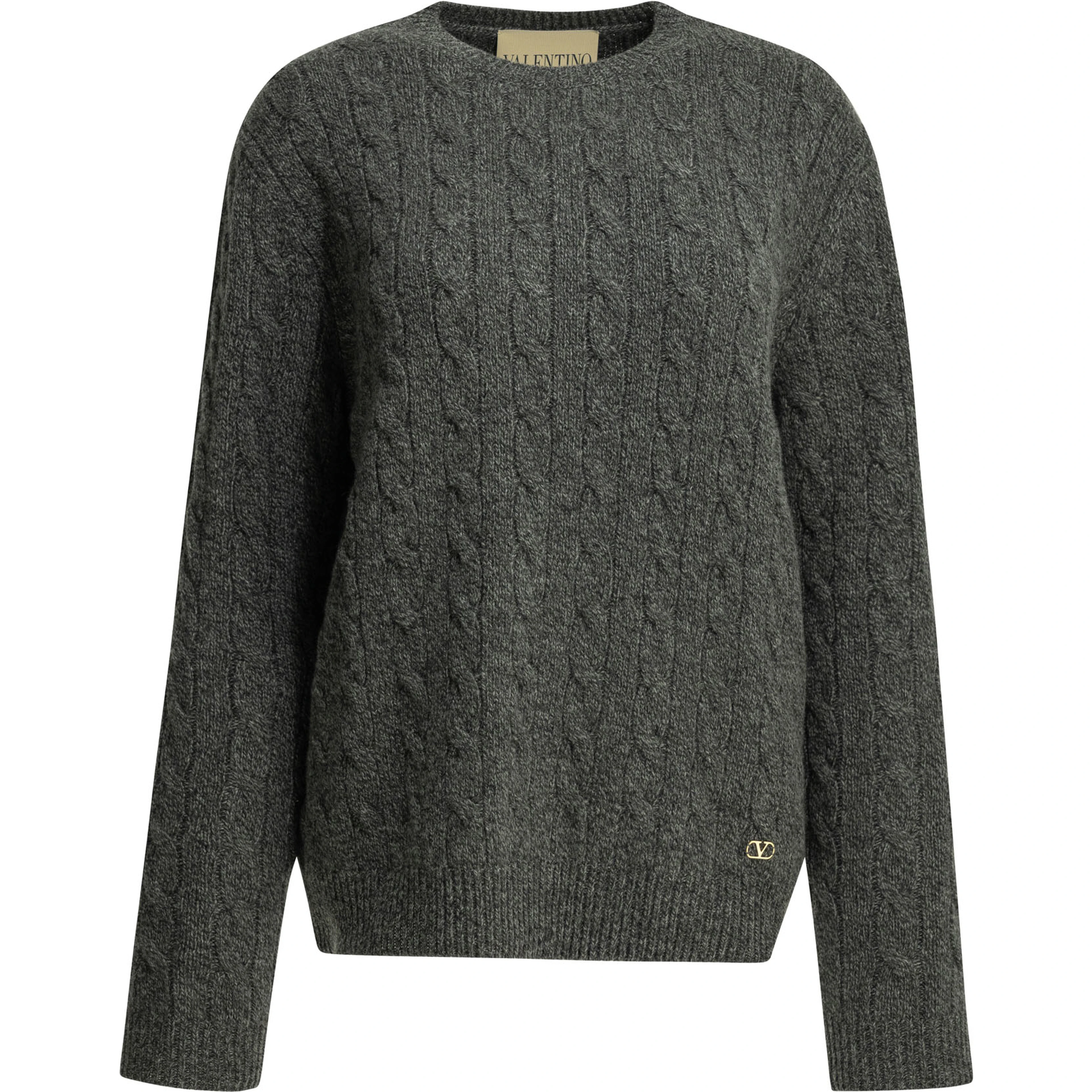 Virgin wool crewneck sweater