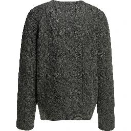 Virgin wool crewneck sweater