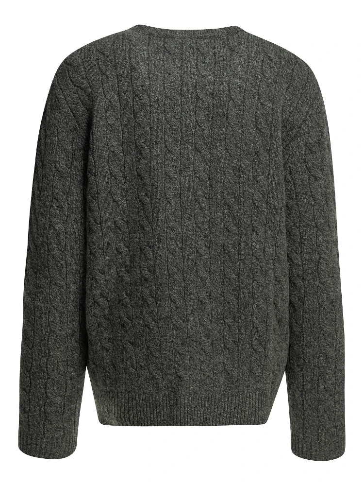 Virgin wool crewneck sweater alternative