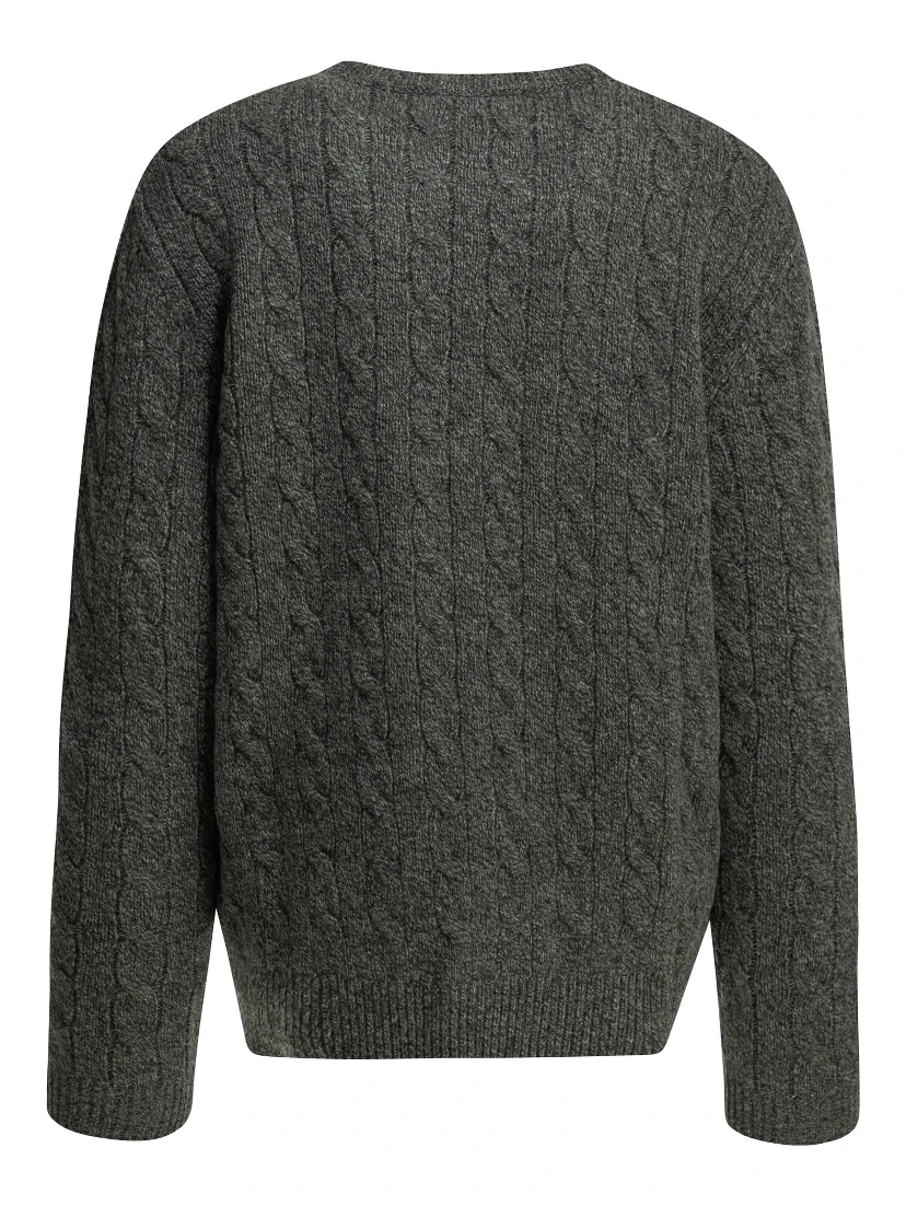 Virgin wool crewneck sweater