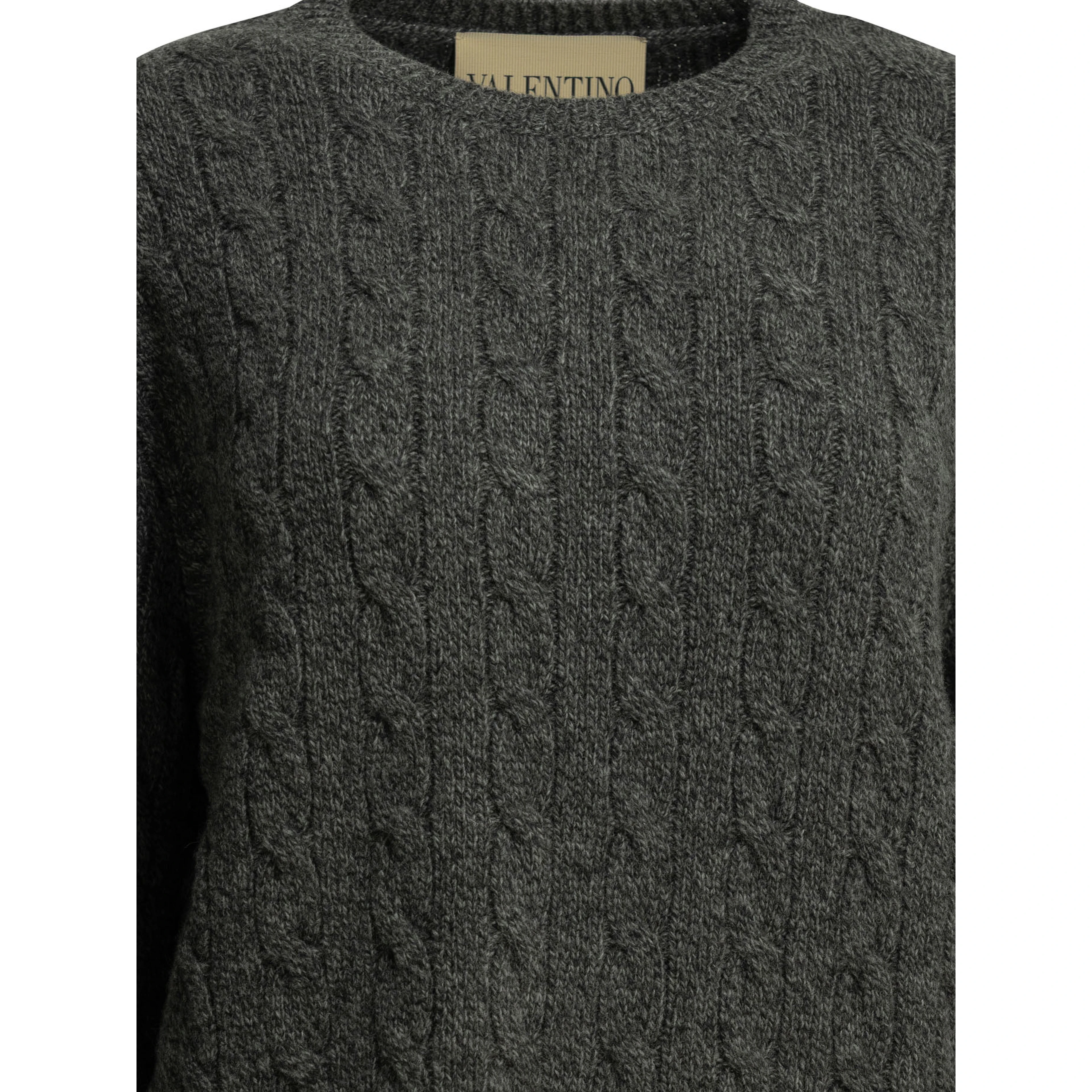 Virgin wool crewneck sweater