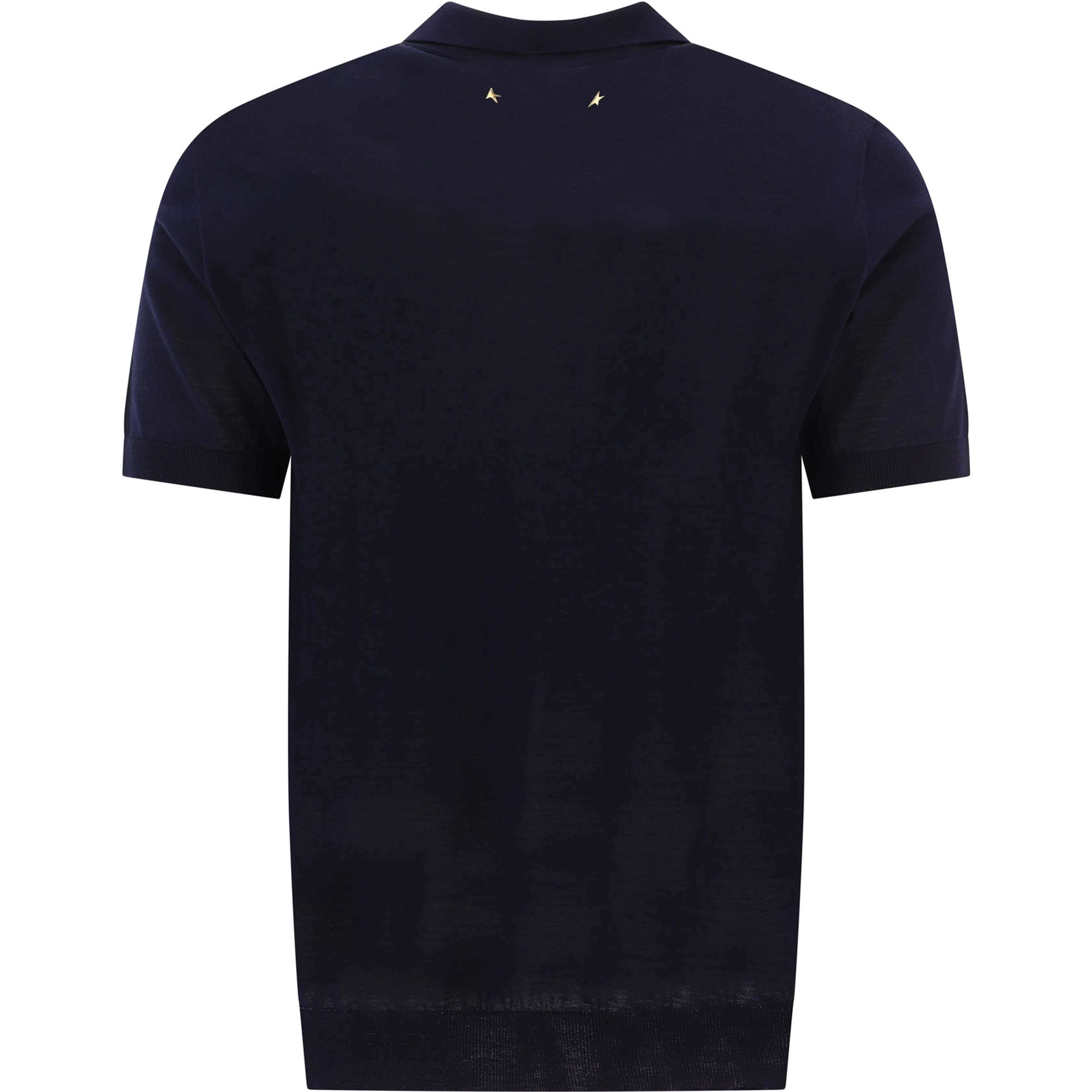 Merino wool button-down polo shirt