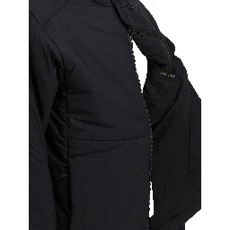 Short down jacket with zipper and hood