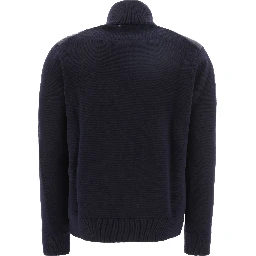 Padded cardigan made of a wool blend