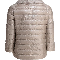 Reversible short down jacket made of ultra-light nylon