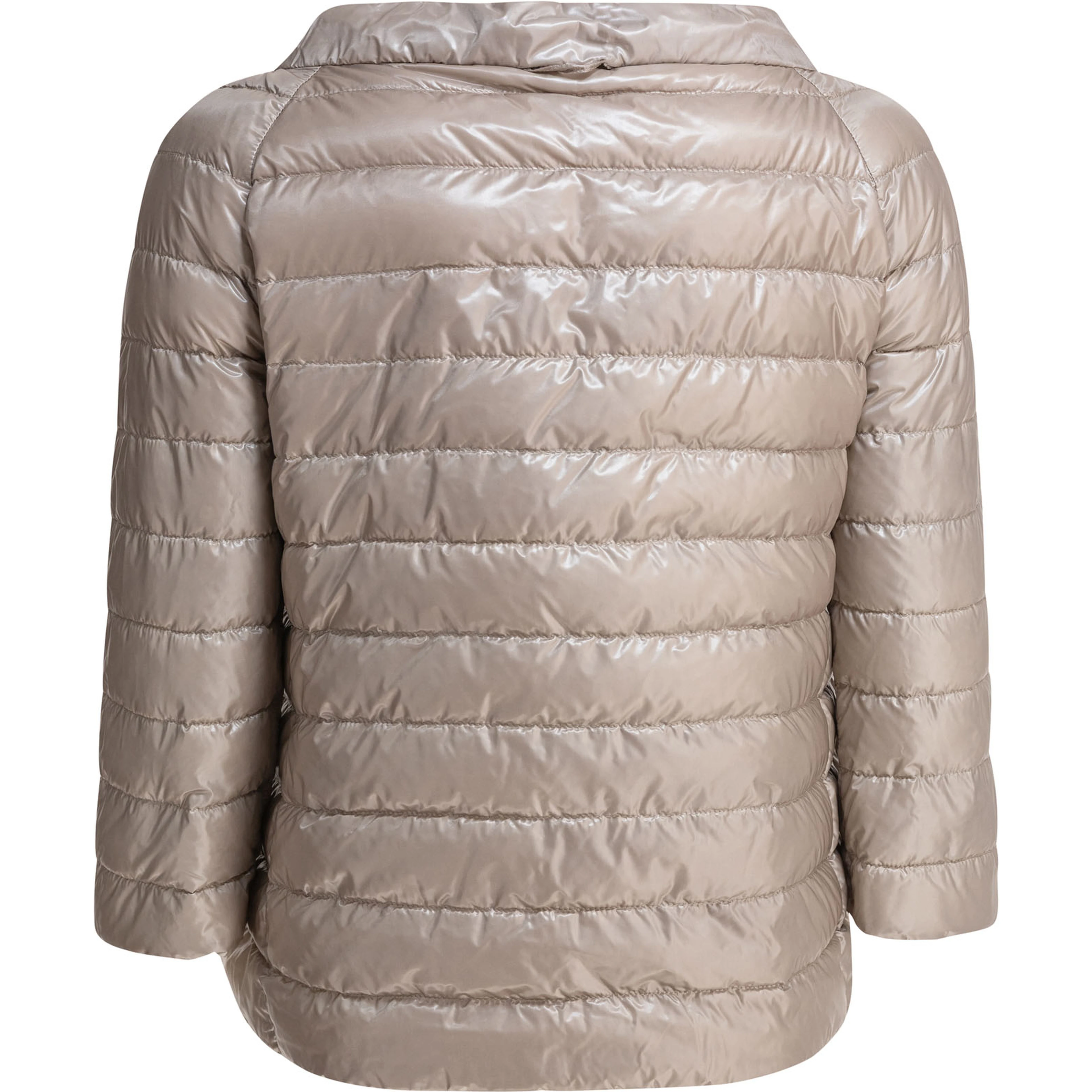 Reversible short down jacket made of ultra-light nylon