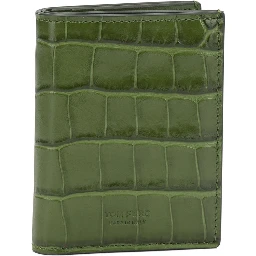 Foldable crocodile-print cardholder