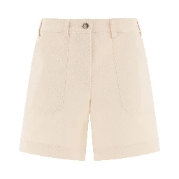 Cotton gabardine shorts