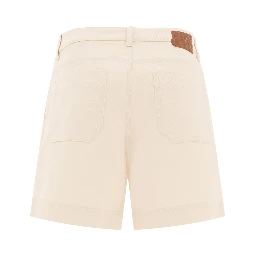 Cotton gabardine shorts