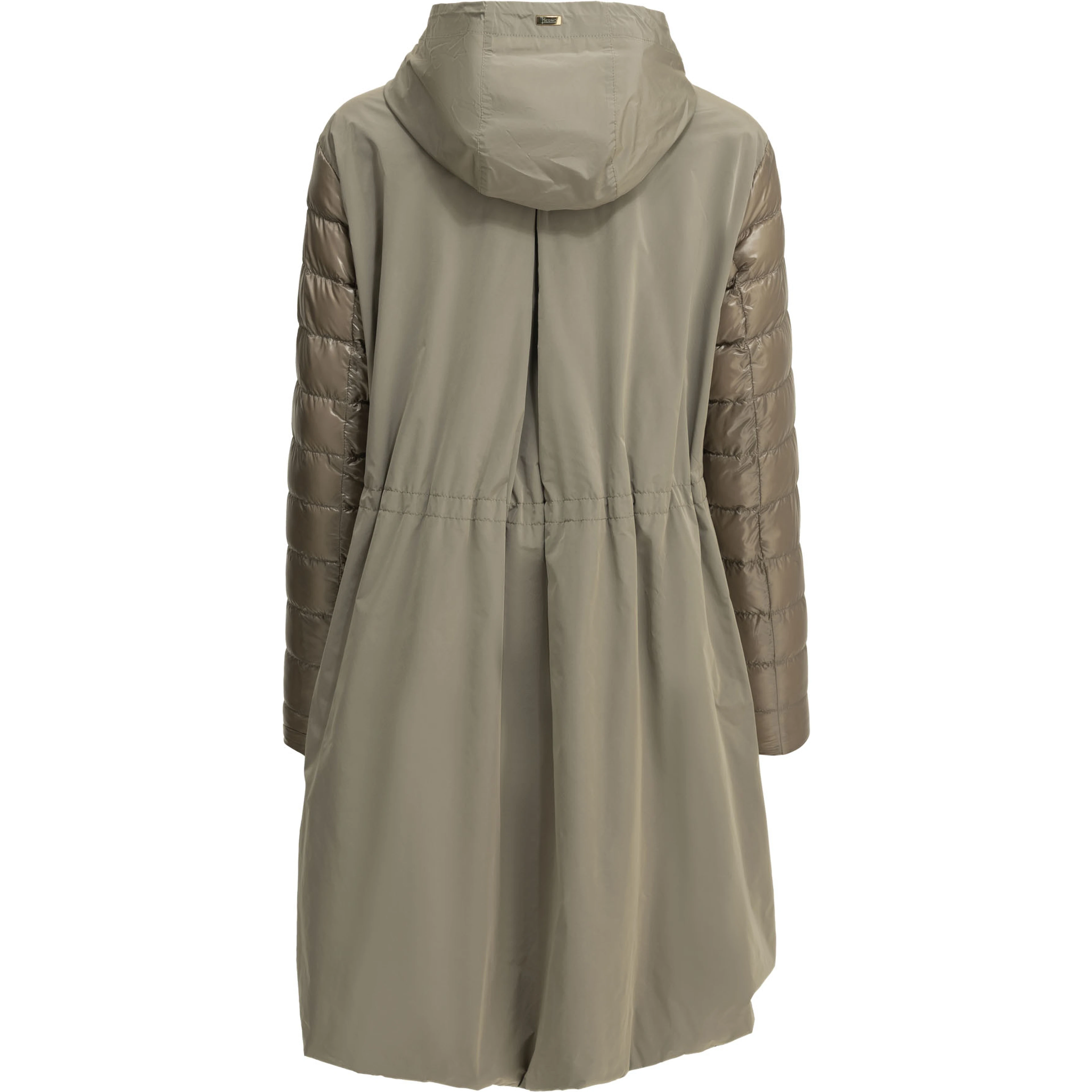 Long down jacket made of ultra-light nylon