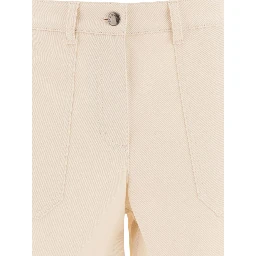 Cotton gabardine shorts