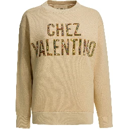 "Chez Valentino" crewneck sweatshirt