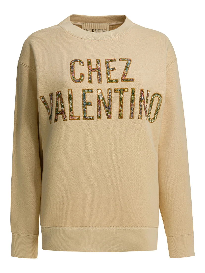 "Chez Valentino" crewneck sweatshirt