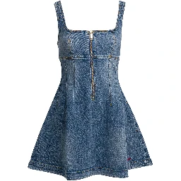 Denim flared dress