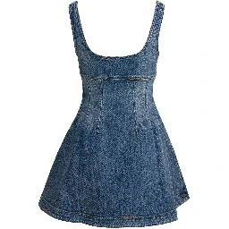 Denim flared dress