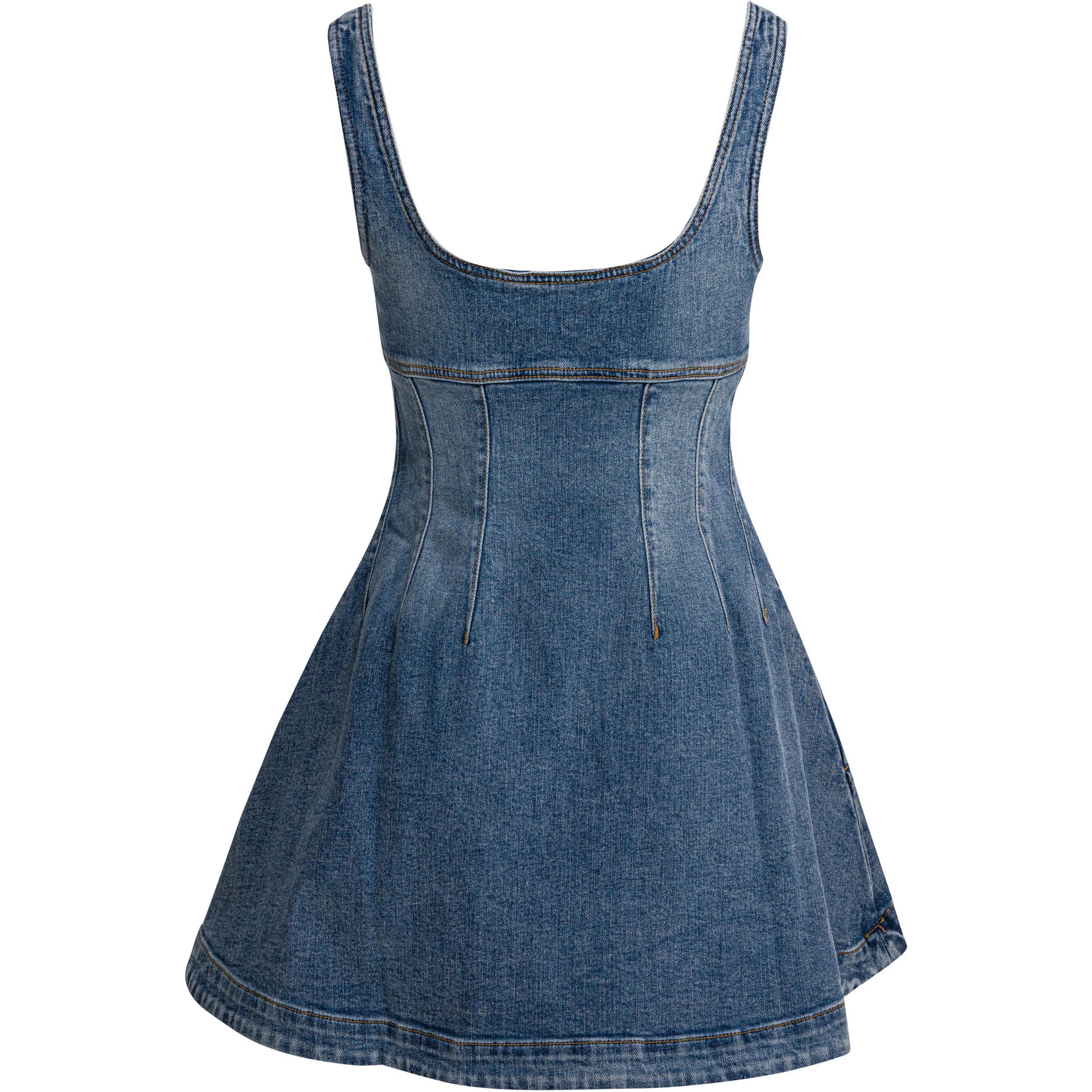 Denim flared dress