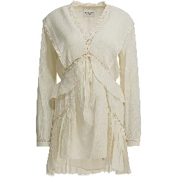 "Damya" cotton and linen short dress