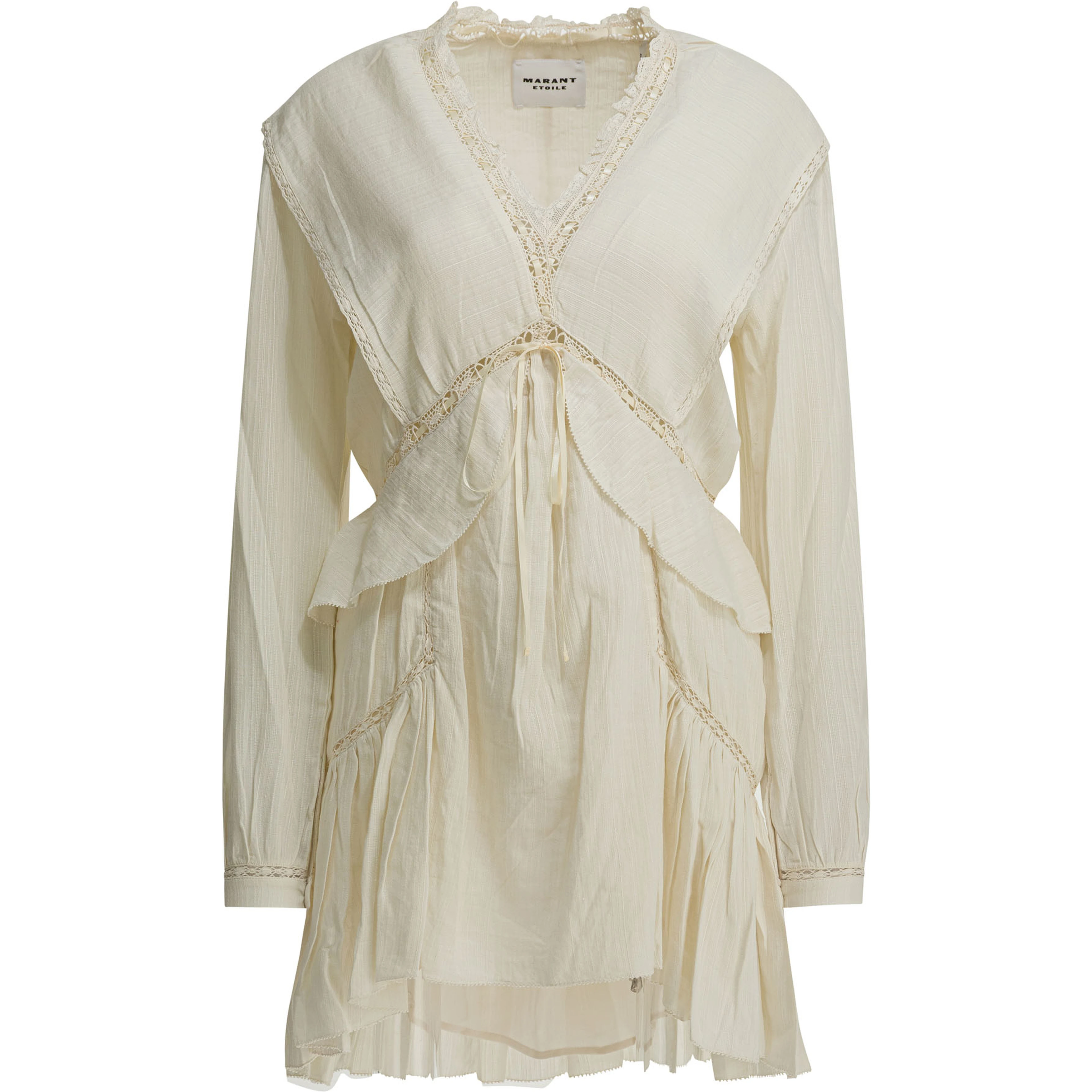 "Damya" cotton and linen short dress