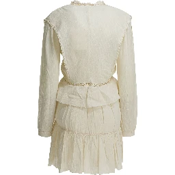 "Damya" cotton and linen short dress