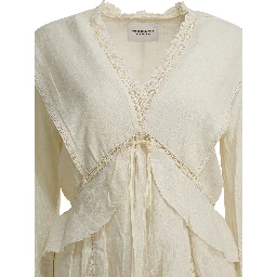 "Damya" cotton and linen short dress