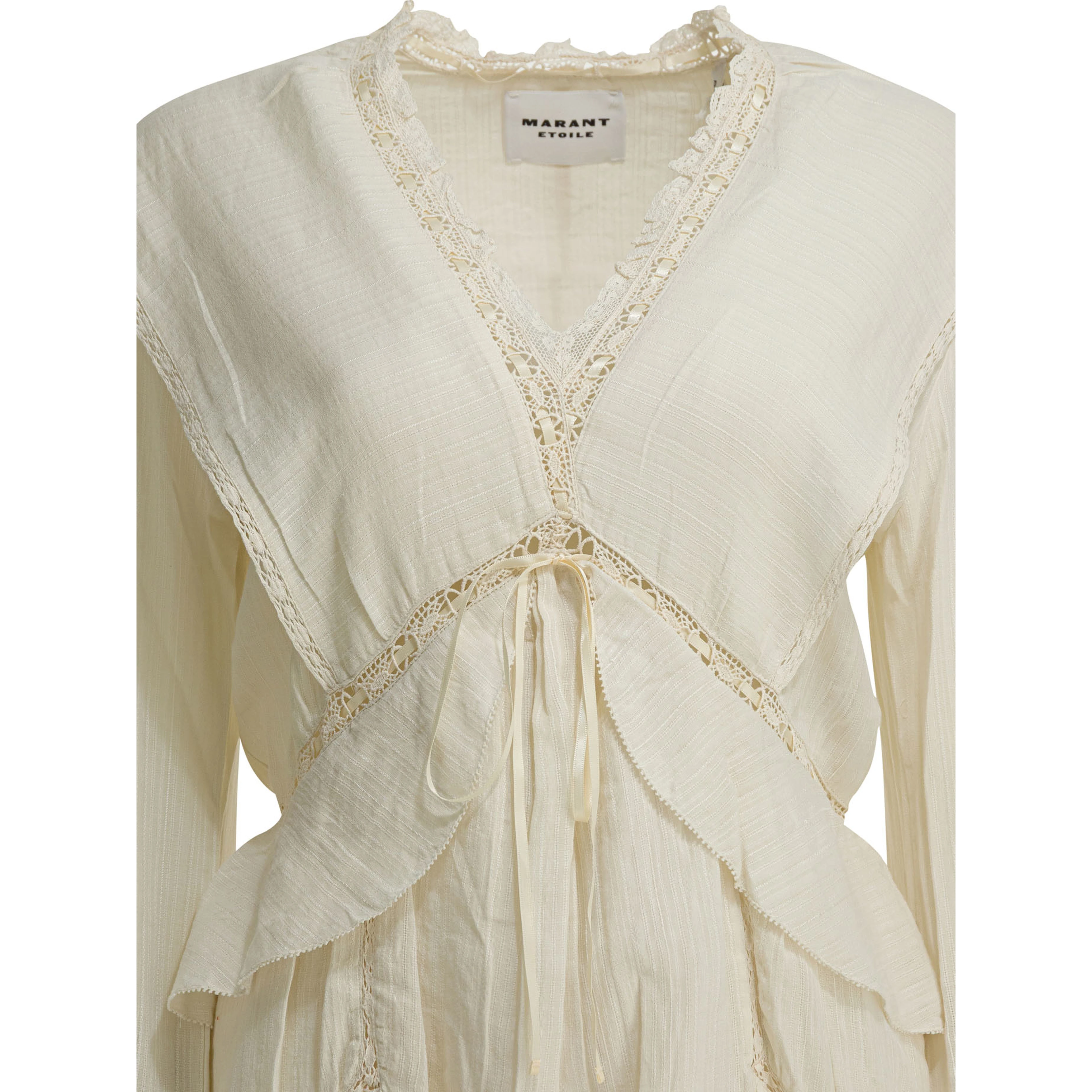 "Damya" cotton and linen short dress