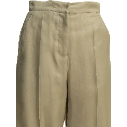 Silk tailored pants