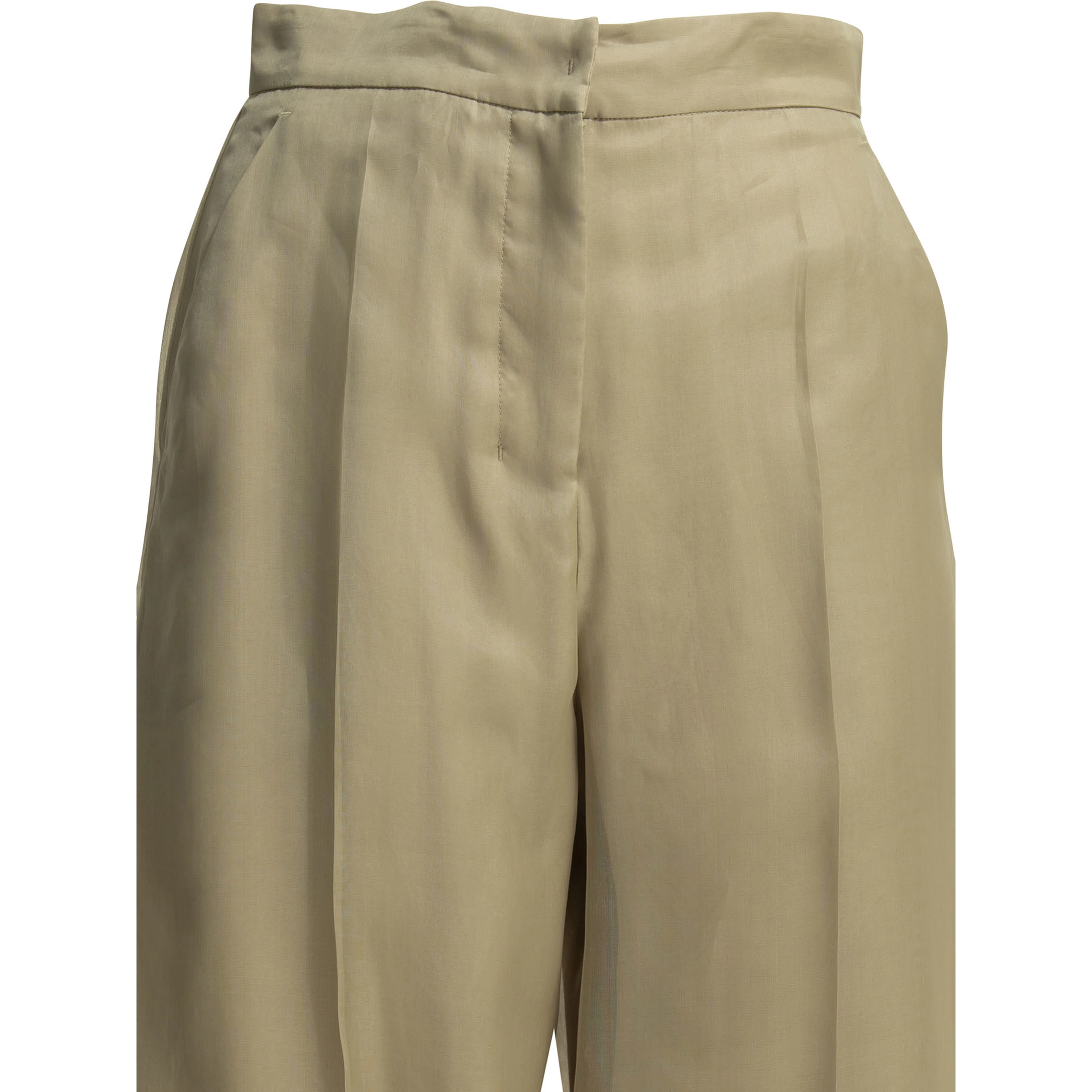 Silk tailored pants