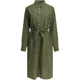 Chemisier midi dress with logo