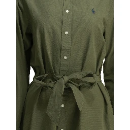 Chemisier midi dress with logo