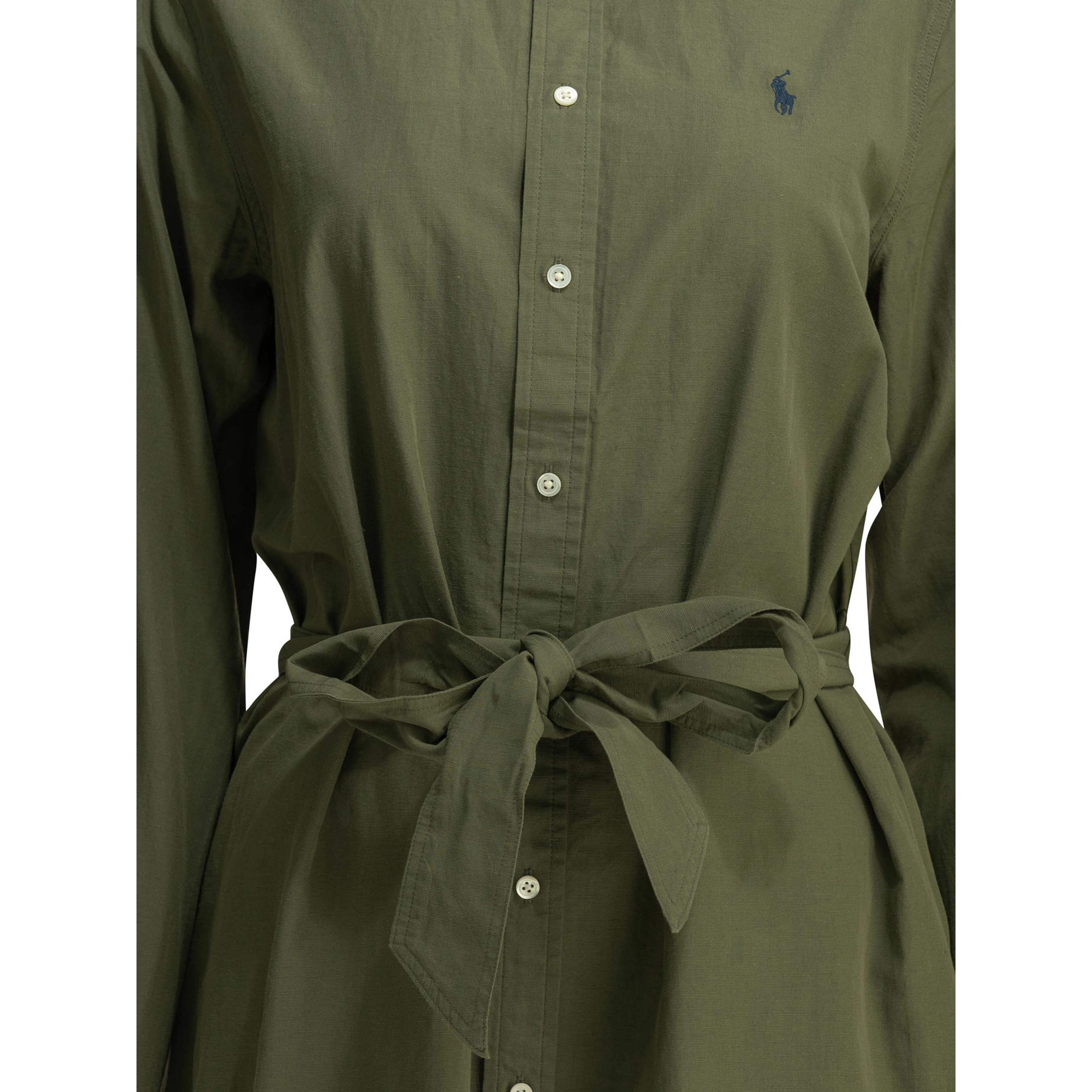 Chemisier midi dress with logo
